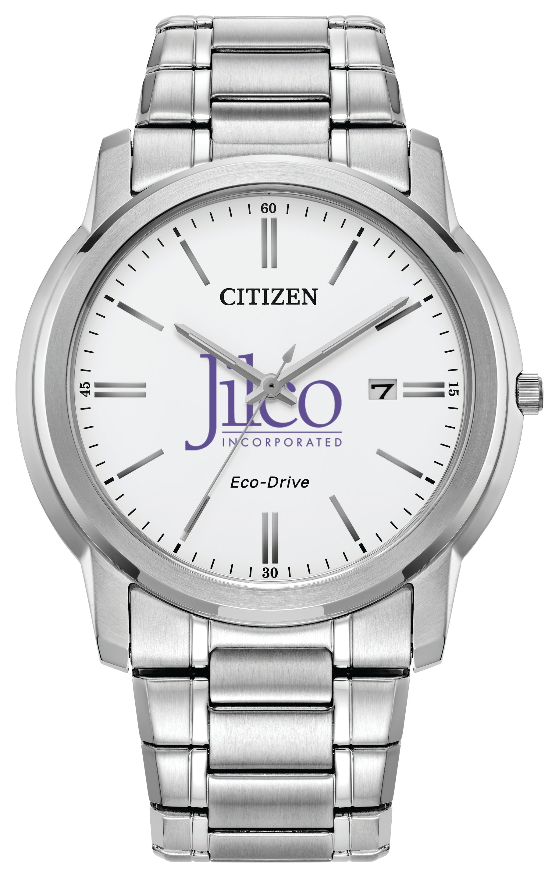 Silver Citizen Watch with imprinted watch dial