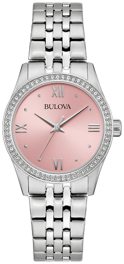 Ladies Silver-Tone Pink Dial with Metal Band - WW-96L327