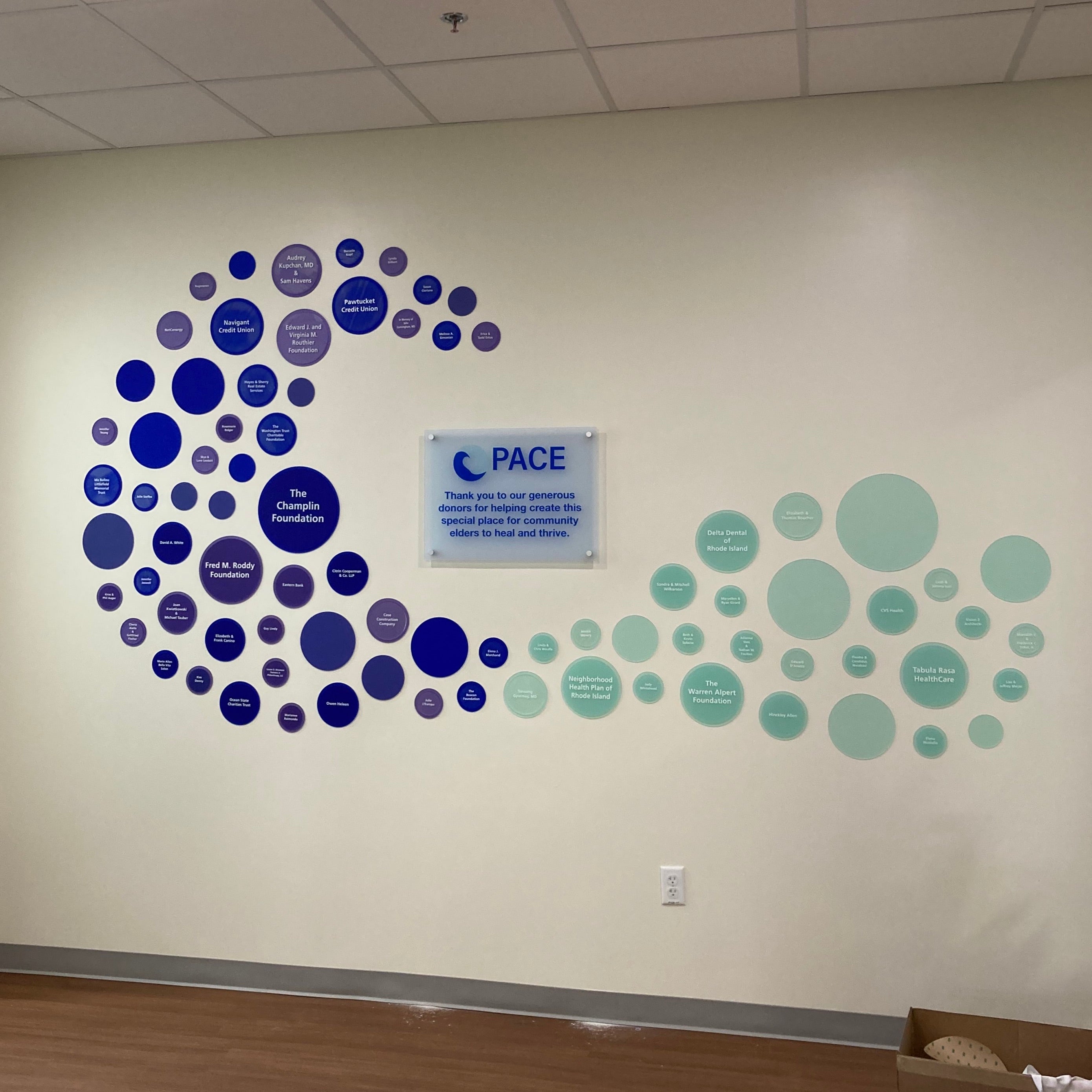 Custom Donor Wall