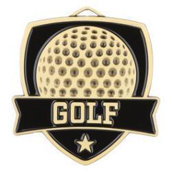 Golf medals with neckribbon