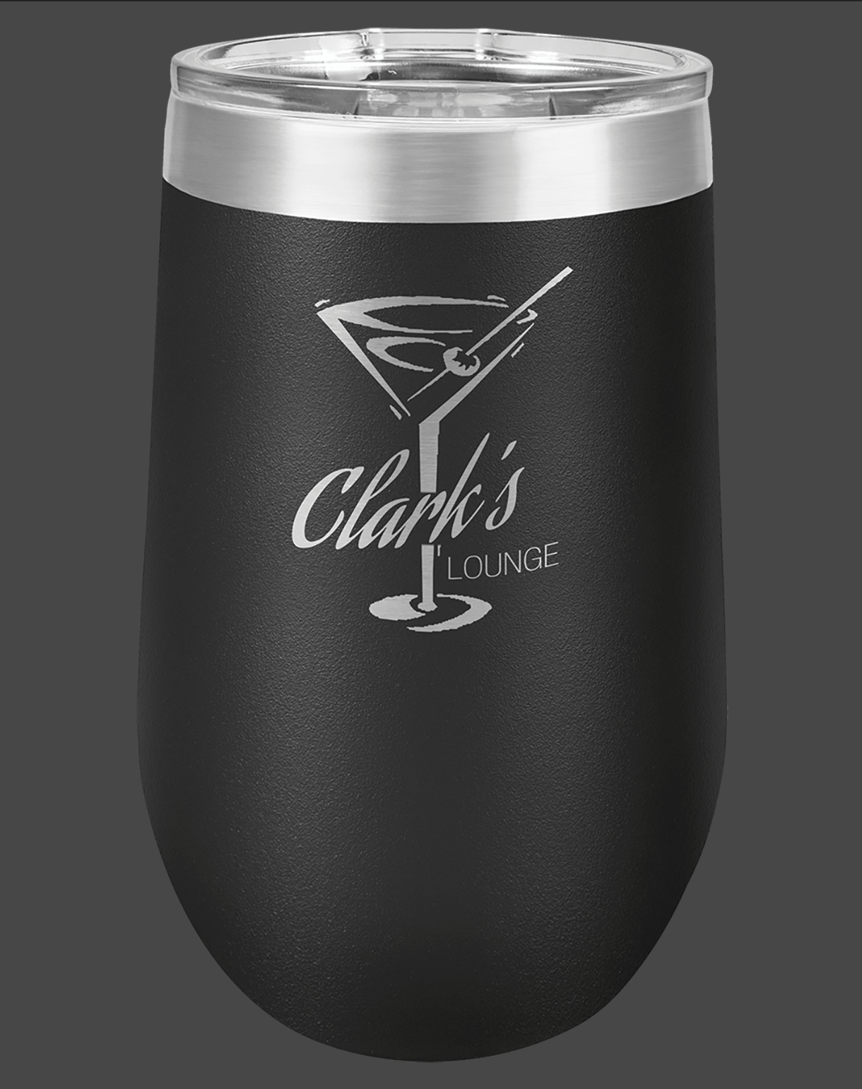 Black stemless wine tumbler - 16 oz